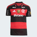 Manto Flamengo Jogo 1 Adidas 2026 + Seu Nome e Número + Kit Patrocínio + Kit Patchs CAMPÉON Libertadores 25